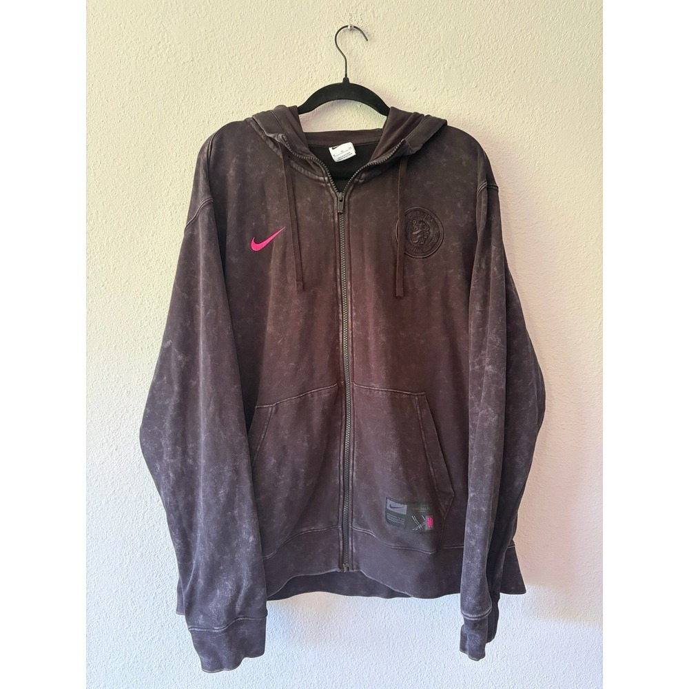 Nike Chelsea FC Full Zip Hoodie Vintage Wash‎ Pink Swoosh French Terry